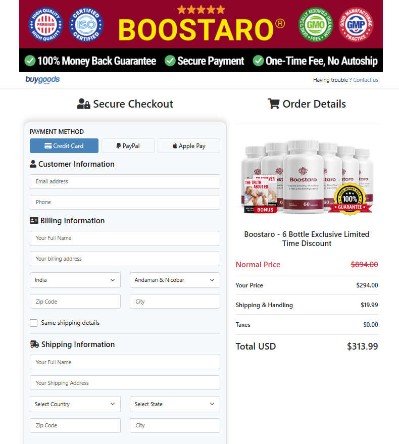 Secure Checkout Form